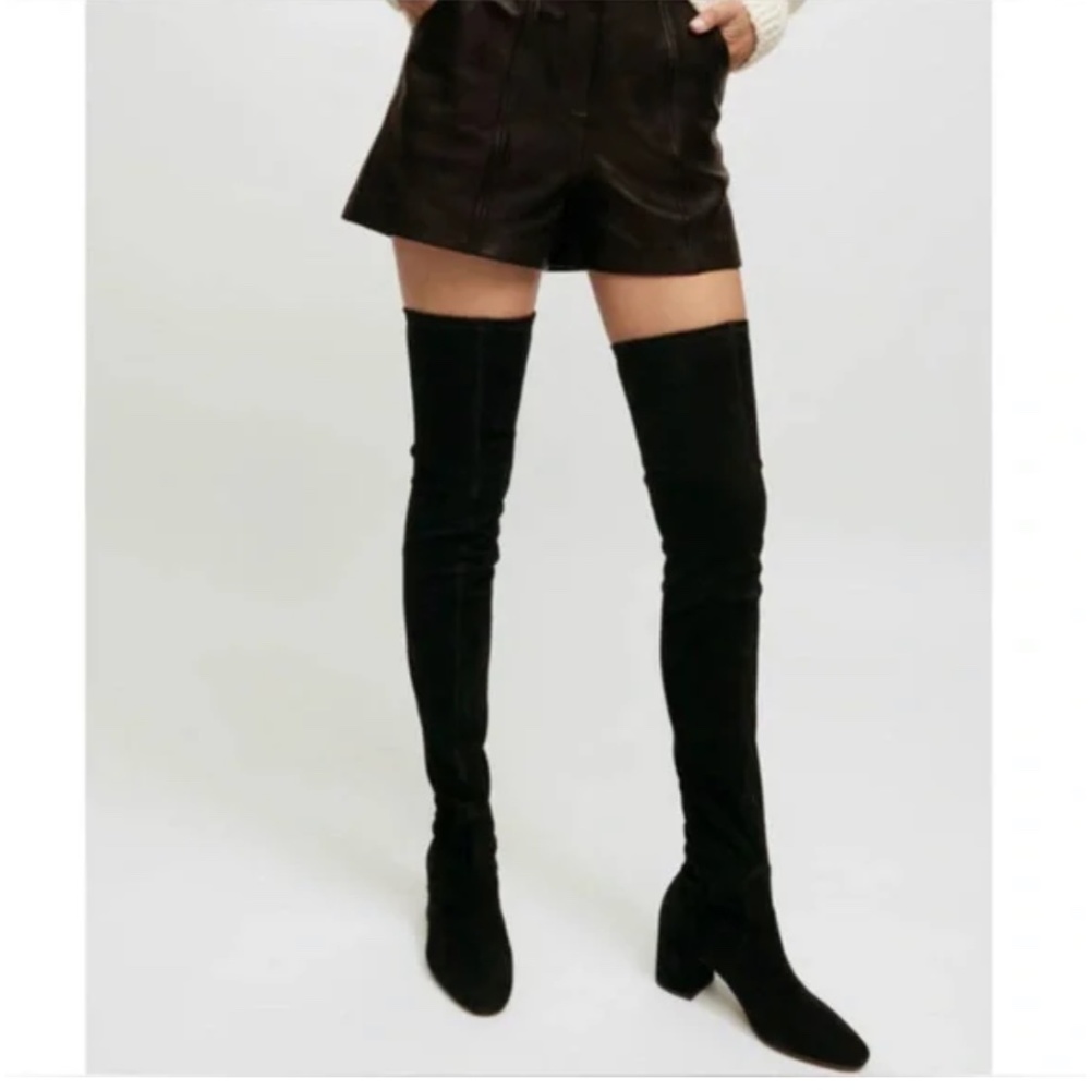 Maje Suede Over the Knee - Thigh High Suede Boots